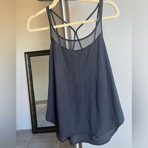 Lululemon anew singlet black mesh tank top